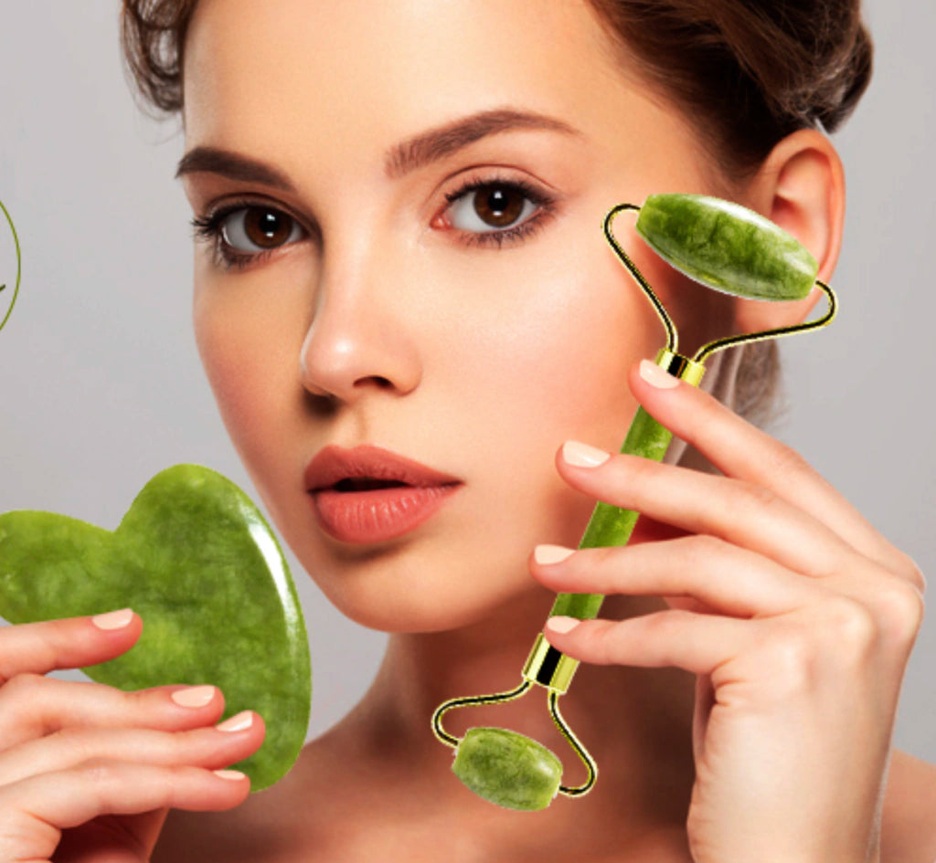 Masajeador Facial Corporal + Guashe Jade Anti Arrugas Líneas de Expresión